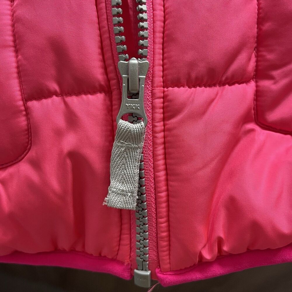 Carter’s Pink Quilted Kitty Cat Puffer Jacket Fleece Lined Winter Coat Sz7 L - Picture 14 of 16